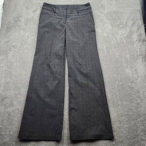 Smart Set Womens Pants Size 8 Reg Wide Leg Flaw Pockets High Waist Grey Check